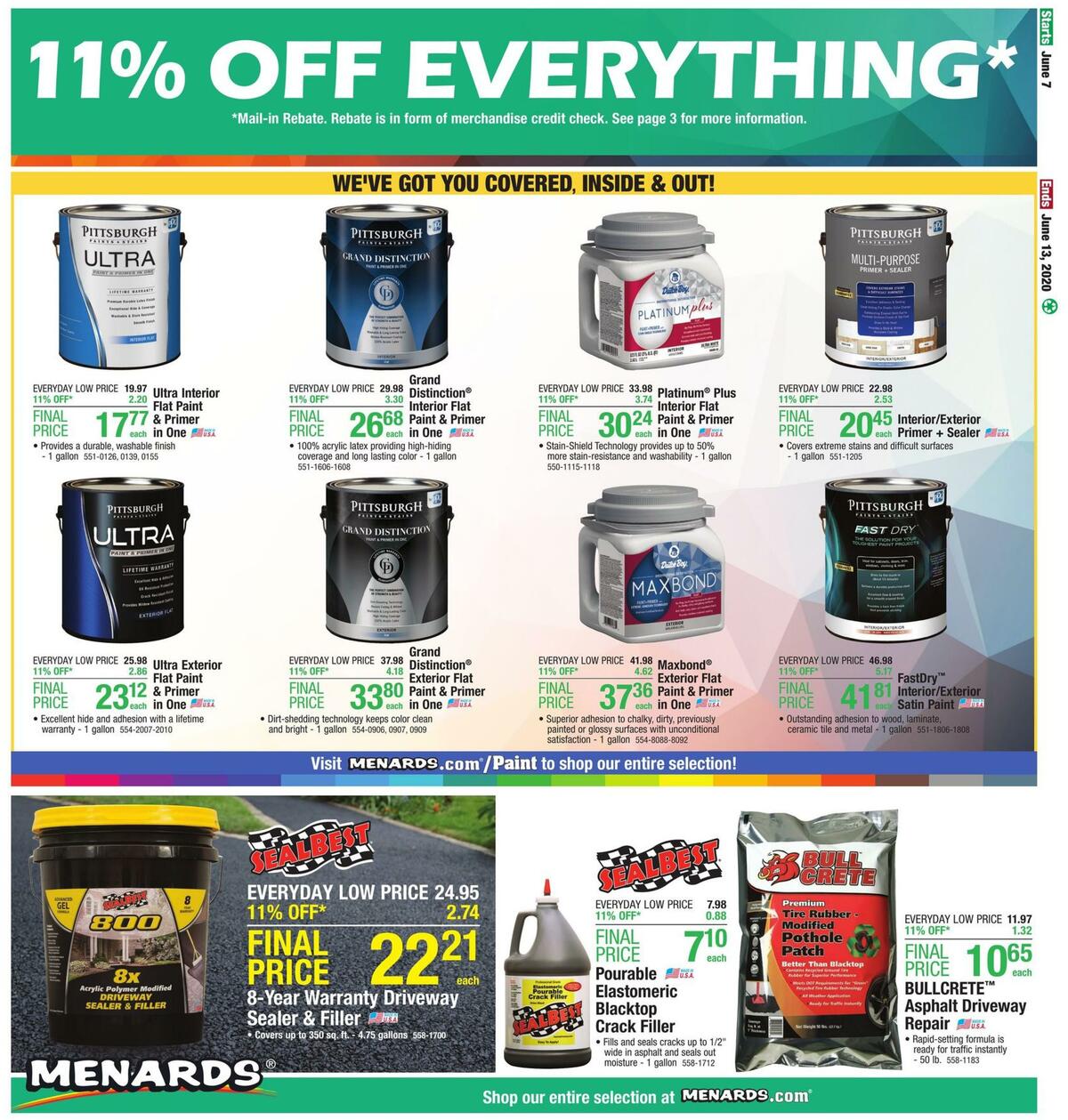 Menards Weekly Ad from June 7