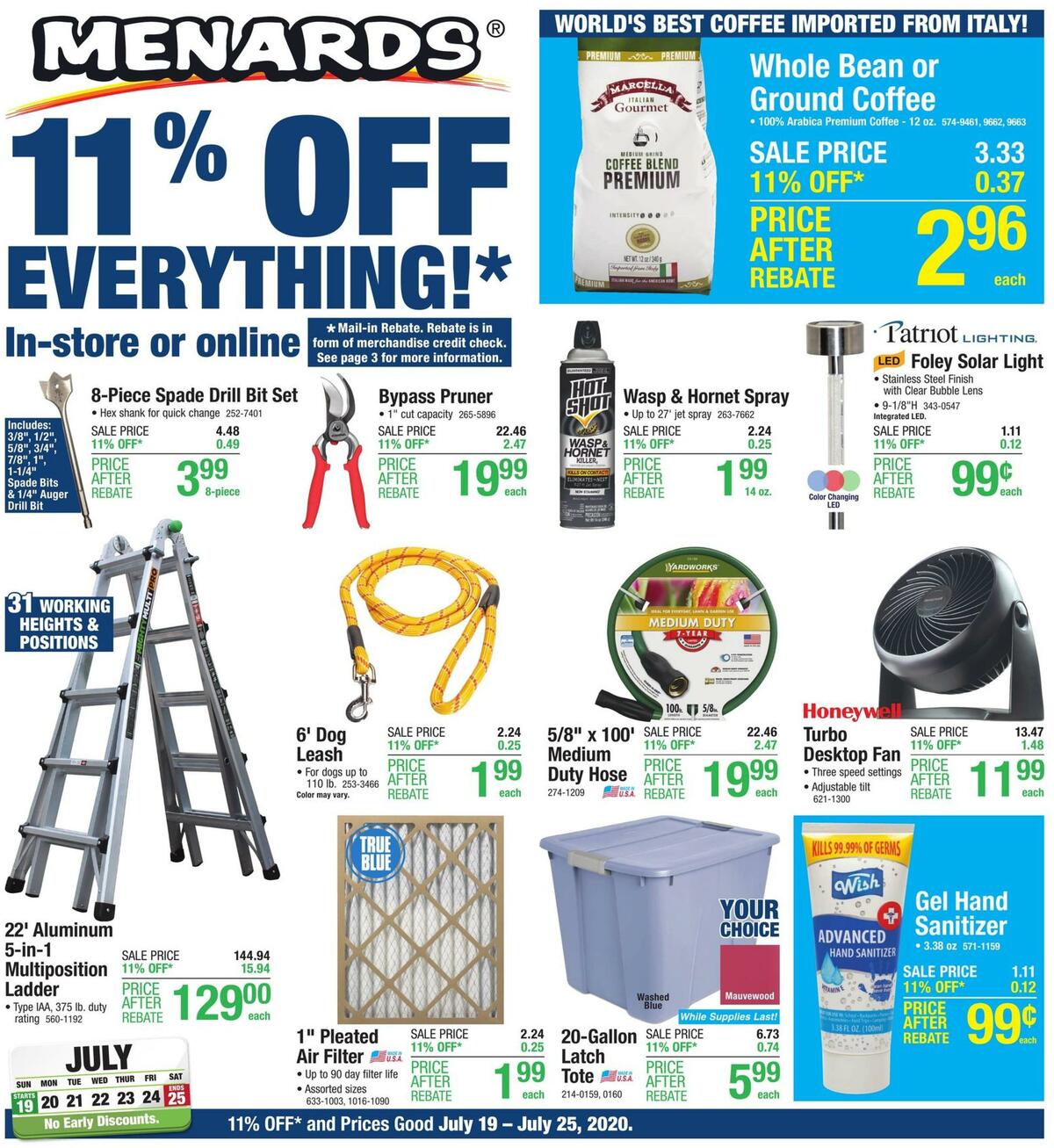 Menards Weekly Ad from July 19