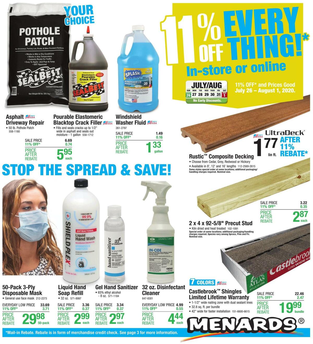 Menards Weekly Ad from July 26