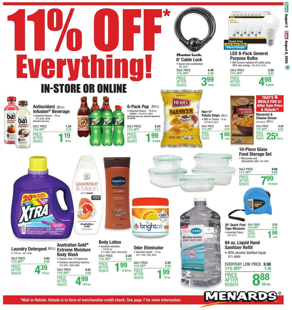 Menards Weekly Ad from August 2