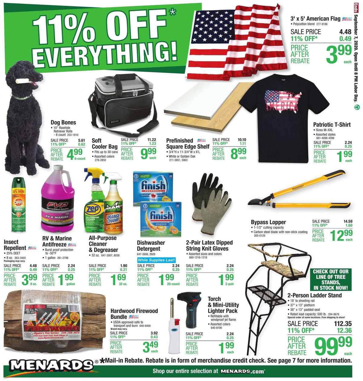 Menards Weekly Ad from August 30