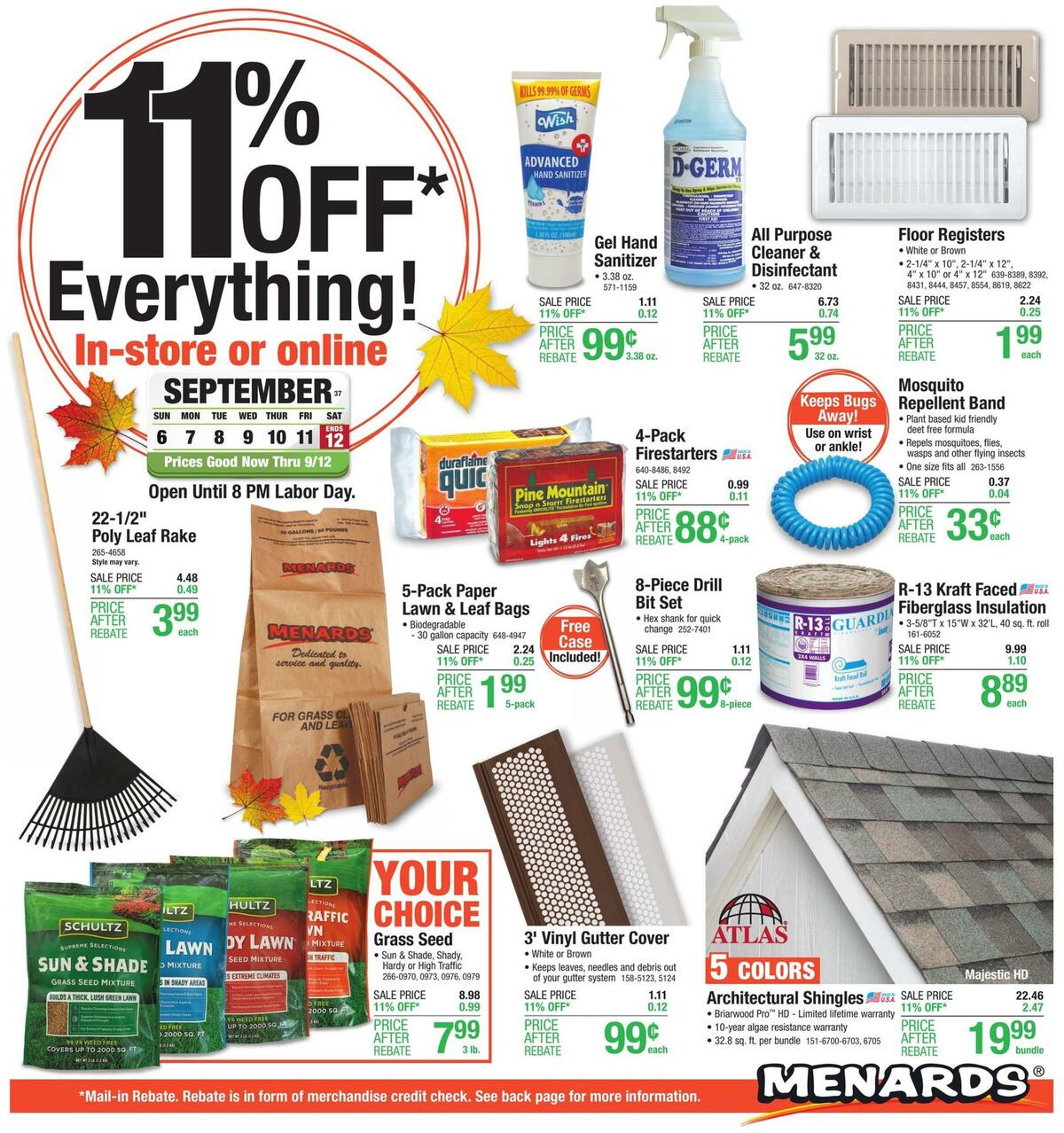 Menards Weekly Ad from September 6