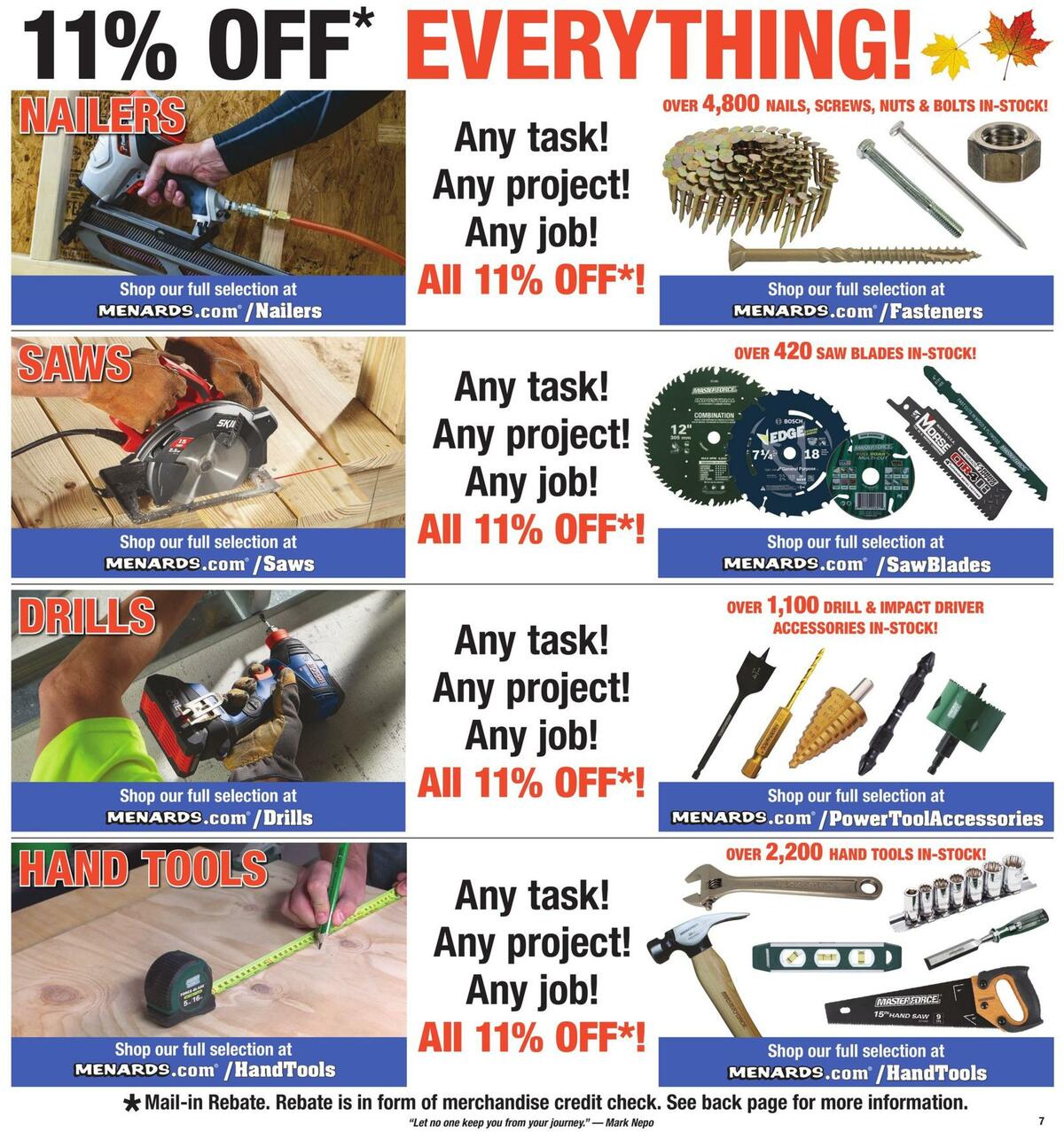 Menards Weekly Ad from September 6