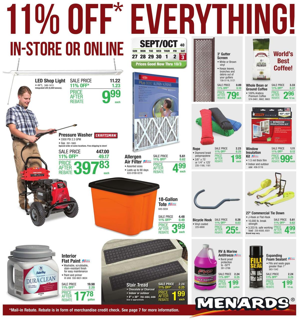 Menards Weekly Ad from September 27