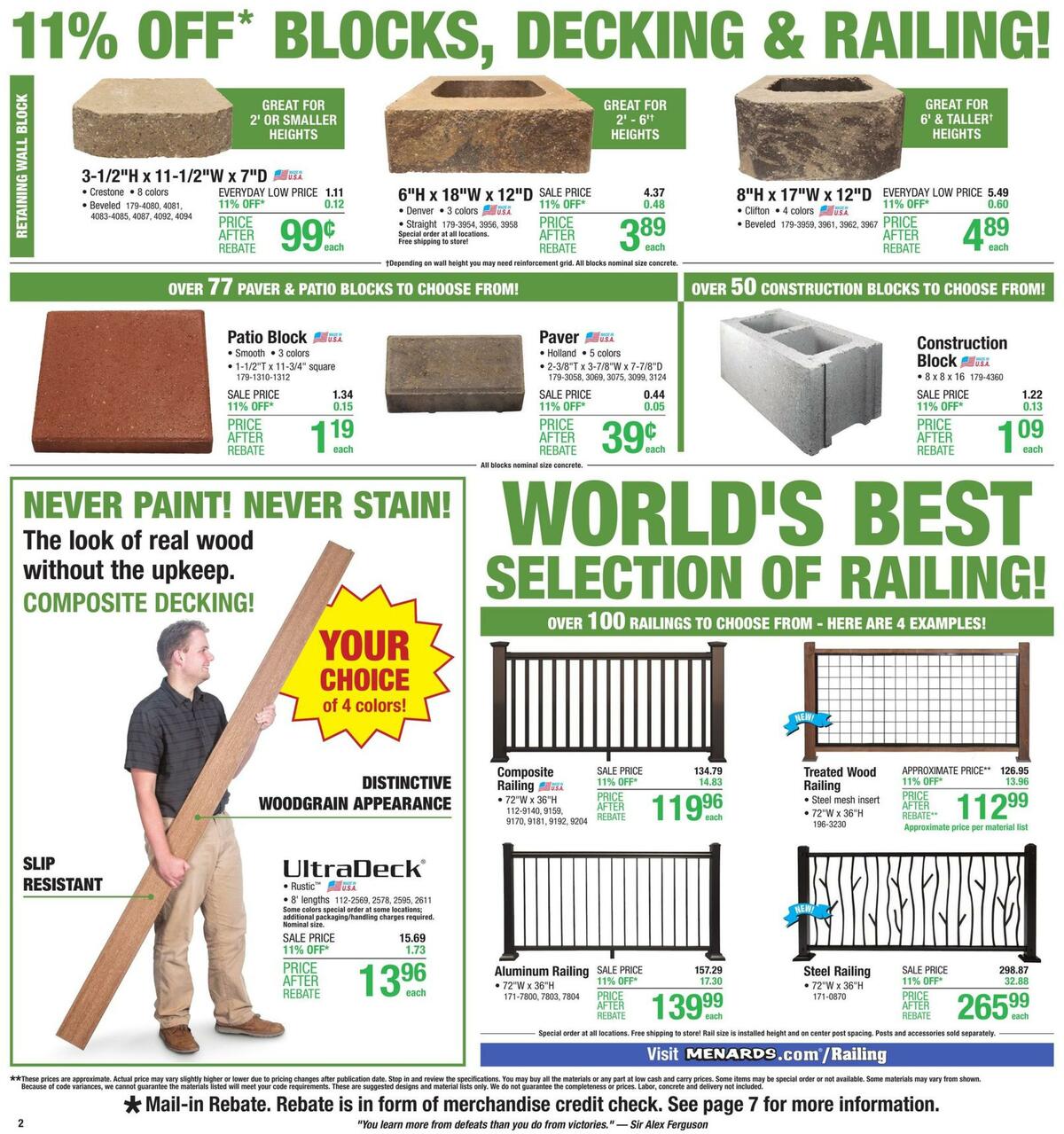 Menards Weekly Ad from October 11