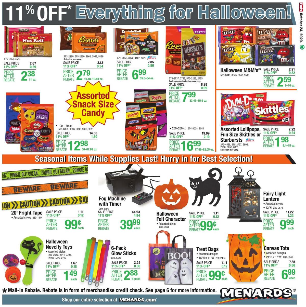 Menards Weekly Ad from October 18