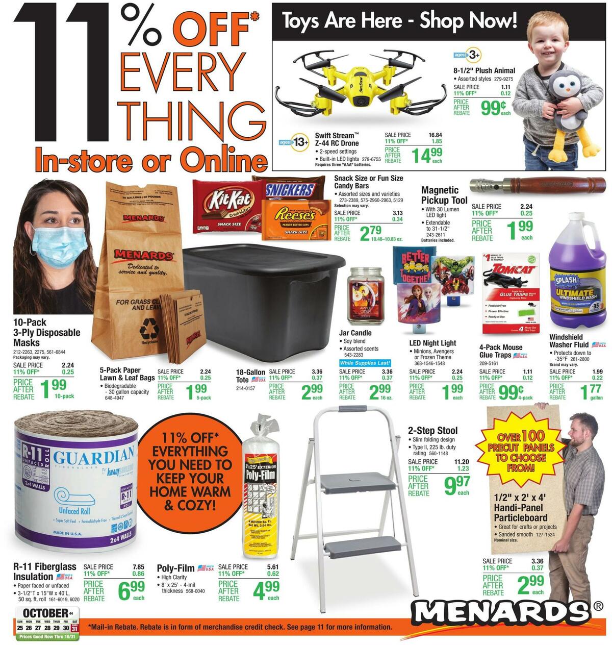Menards Weekly Ad from October 25