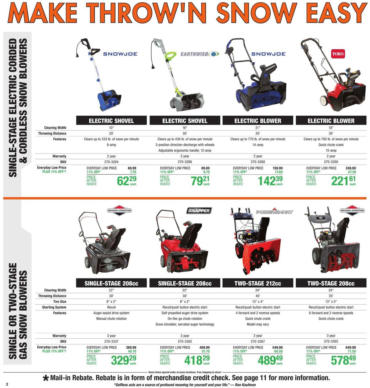 Menards Weekly Ad from October 25
