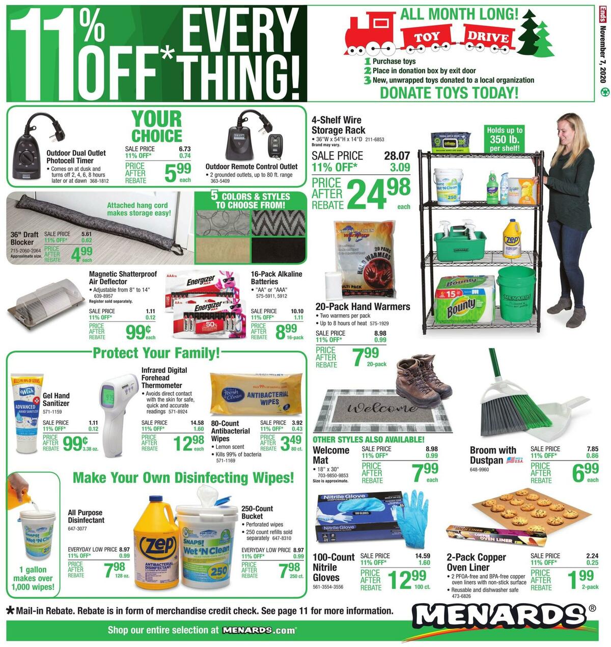 Menards Weekly Ad from November 1