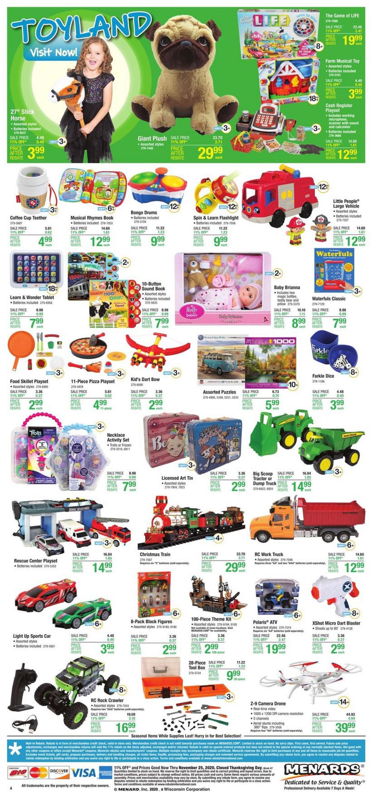 Menards Christmas Decor Sale Weekly Ad from November 15