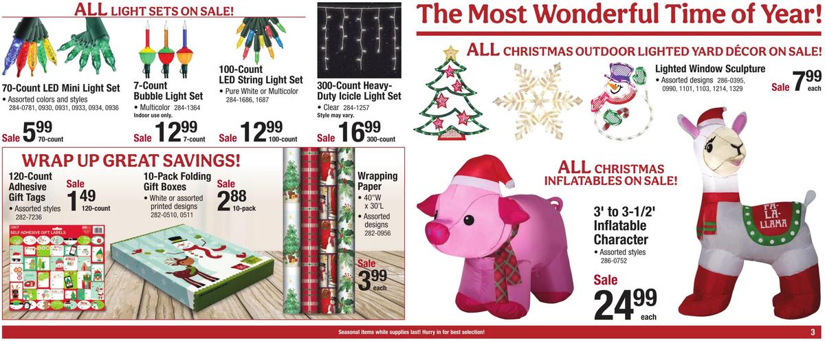 Menards Christmas Gifts, Decor ' More Sale Weekly Ad from December 2
