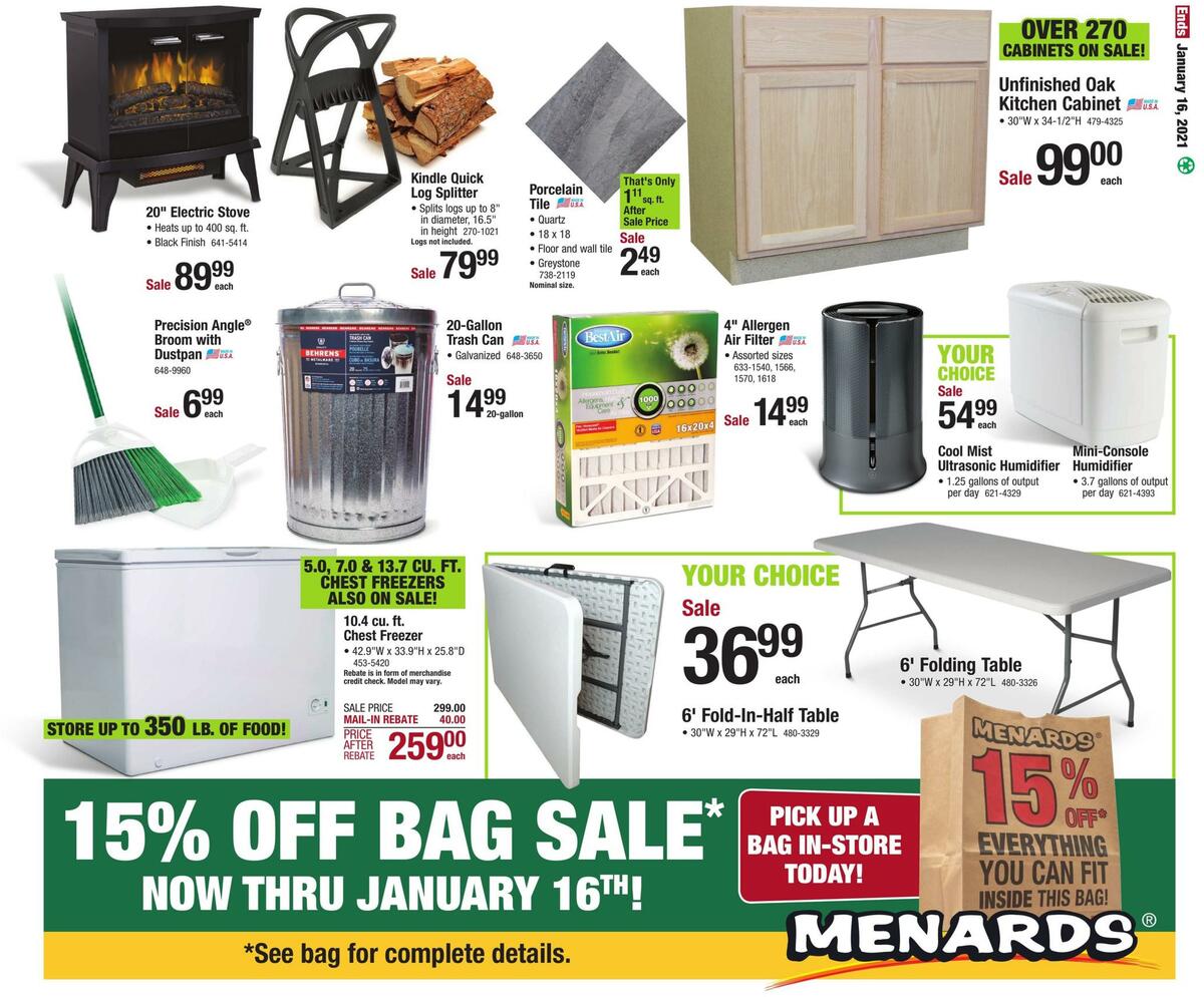 Menards Weekly Ad from January 10