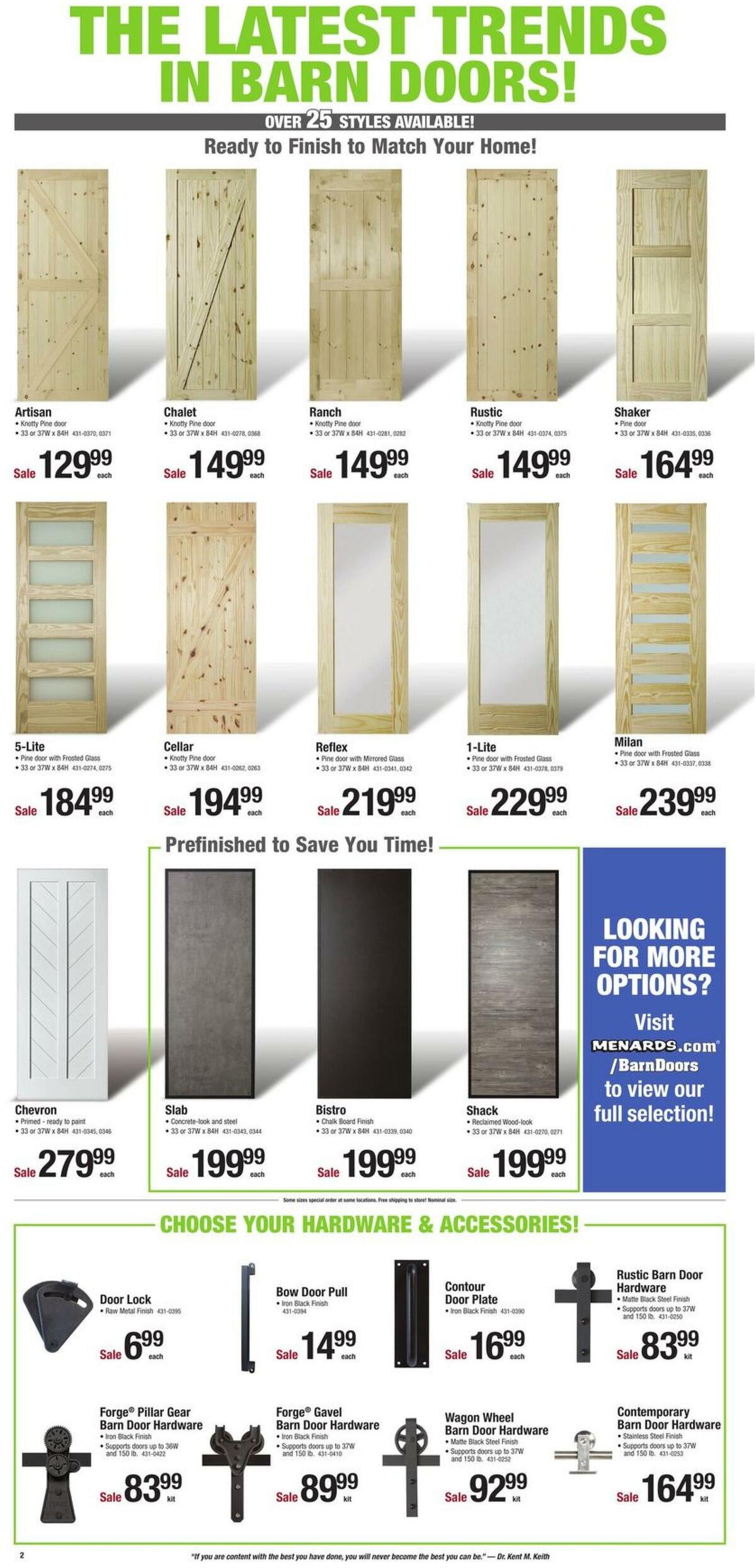 Menards Interior Door Weekly Ad from February 14