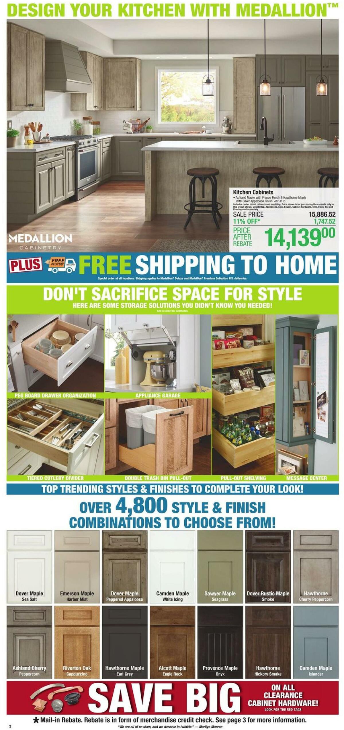 Menards Kitchen Cabinets Weekly Ad from February 21