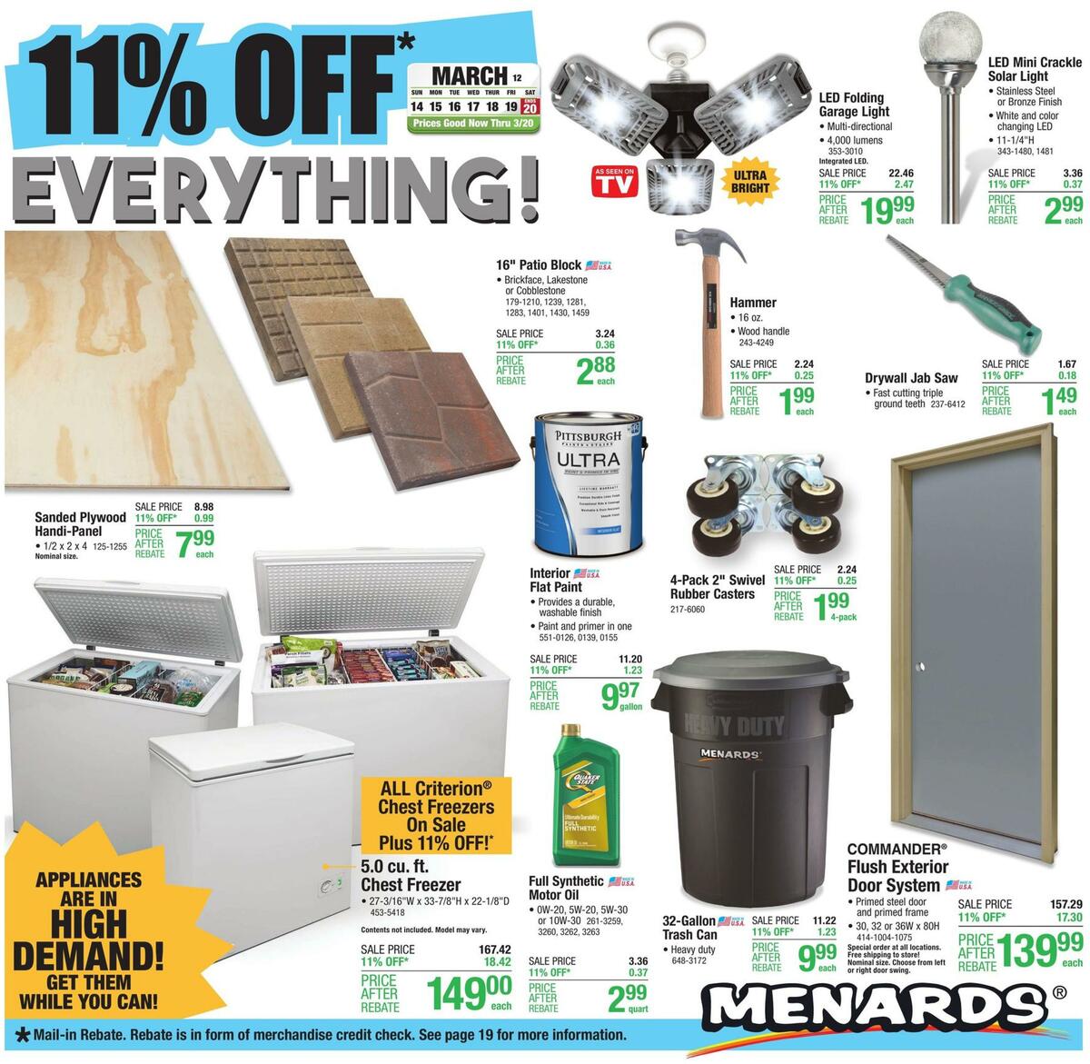 Menards Weekly Ad from March 14