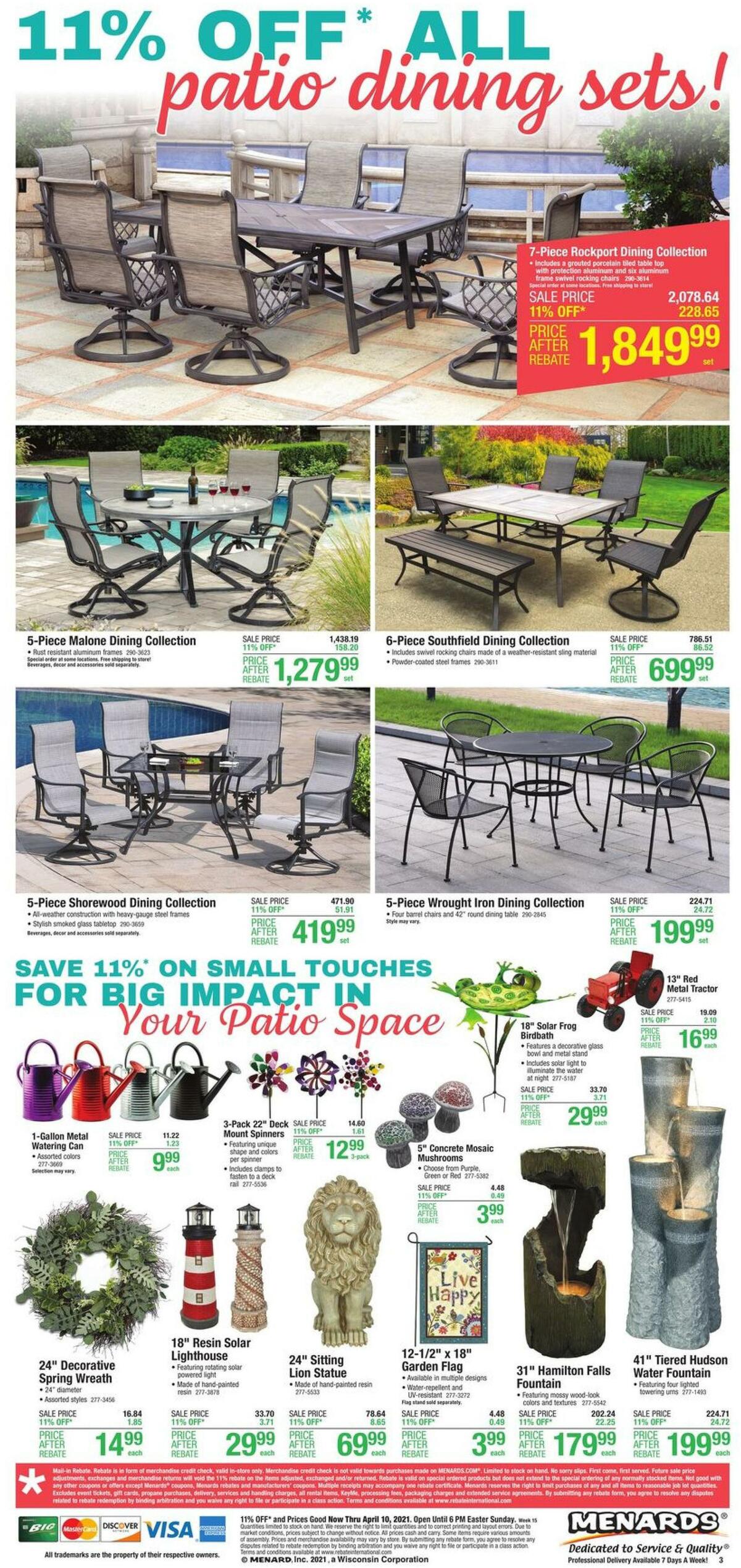 Menards Outdoor Living Weekly Ad from March 31