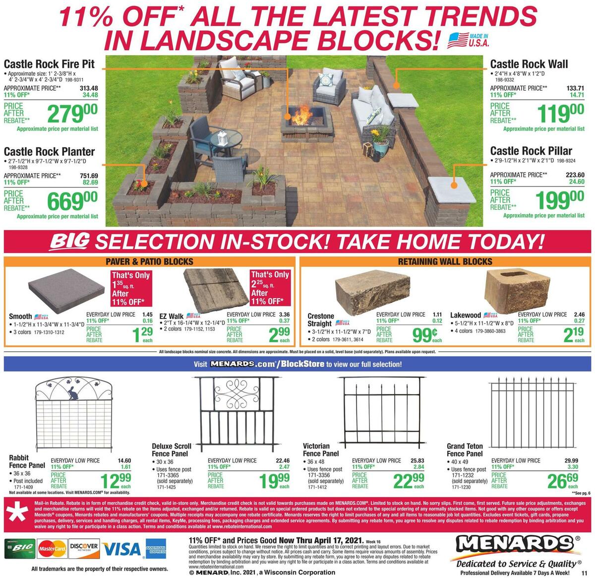 Menards Weekly Ad from April 11