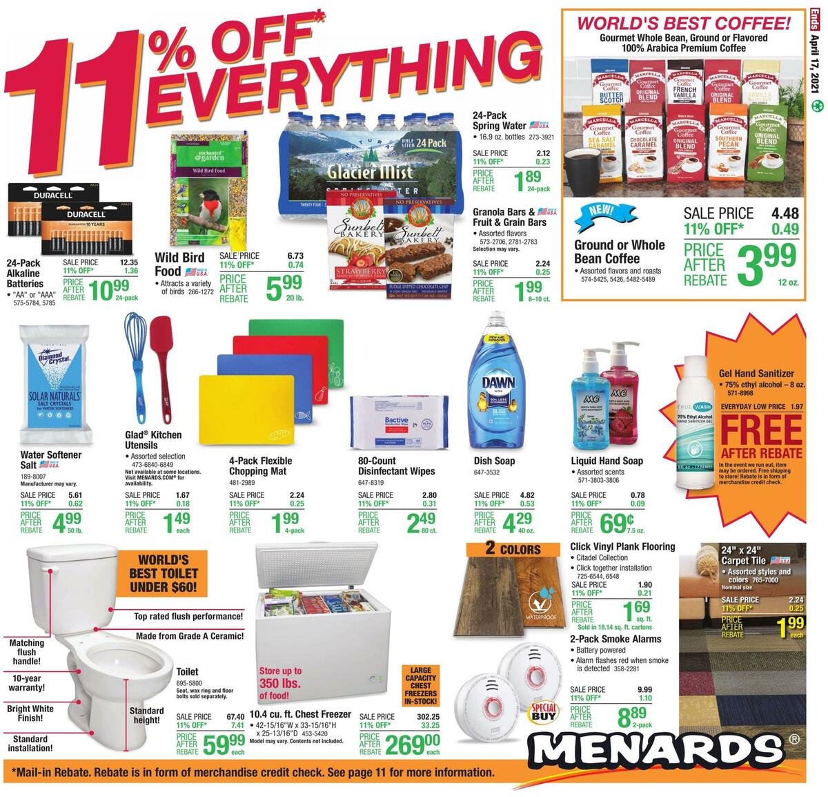 Menards Weekly Ad from April 11