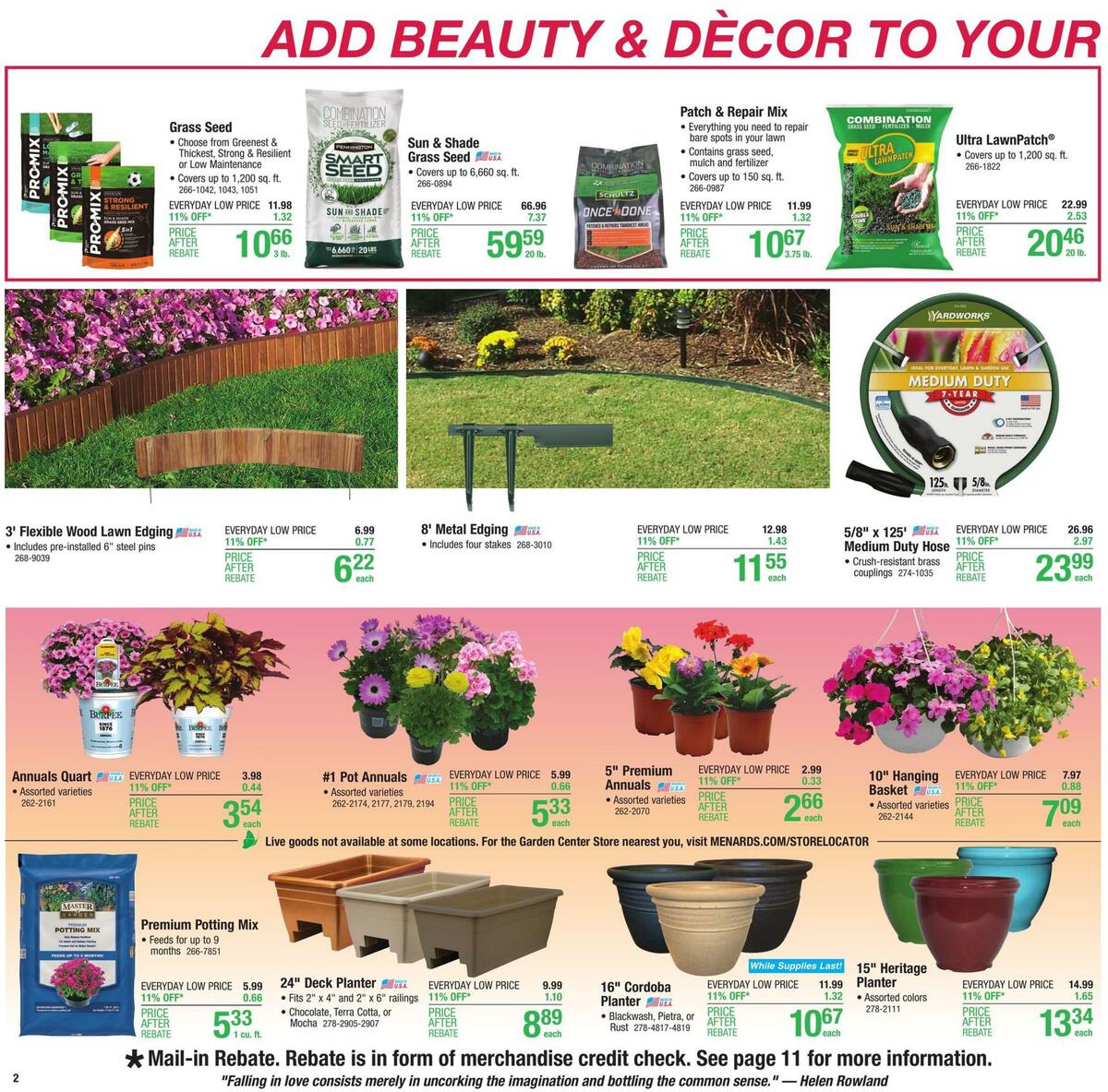 Menards Weekly Ad from April 11