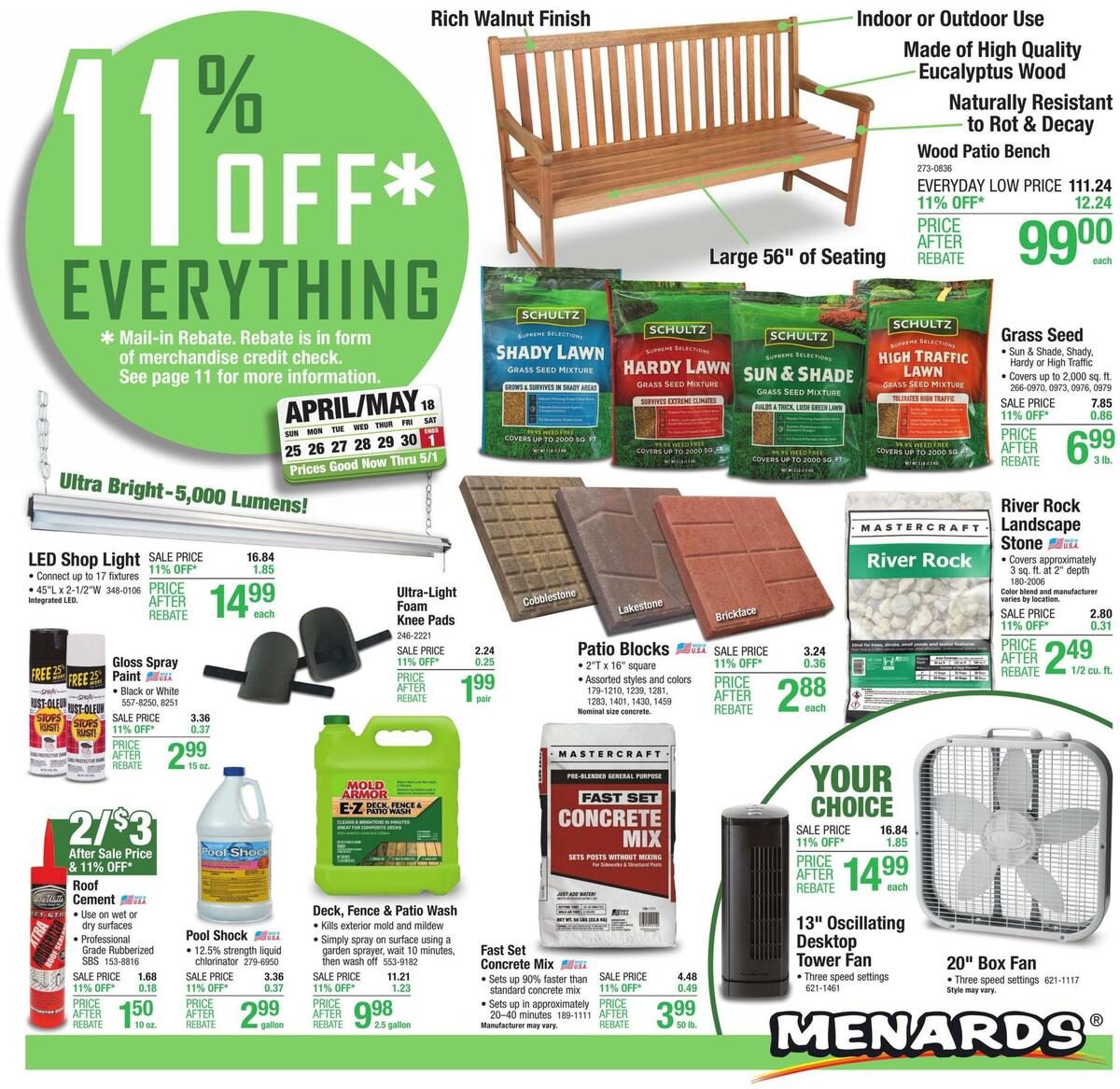 Menards Weekly Ad from April 25
