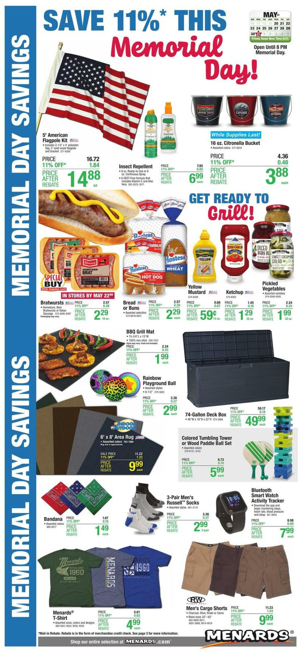 Menards Memorial Day Fun Weekly Ad from May 20