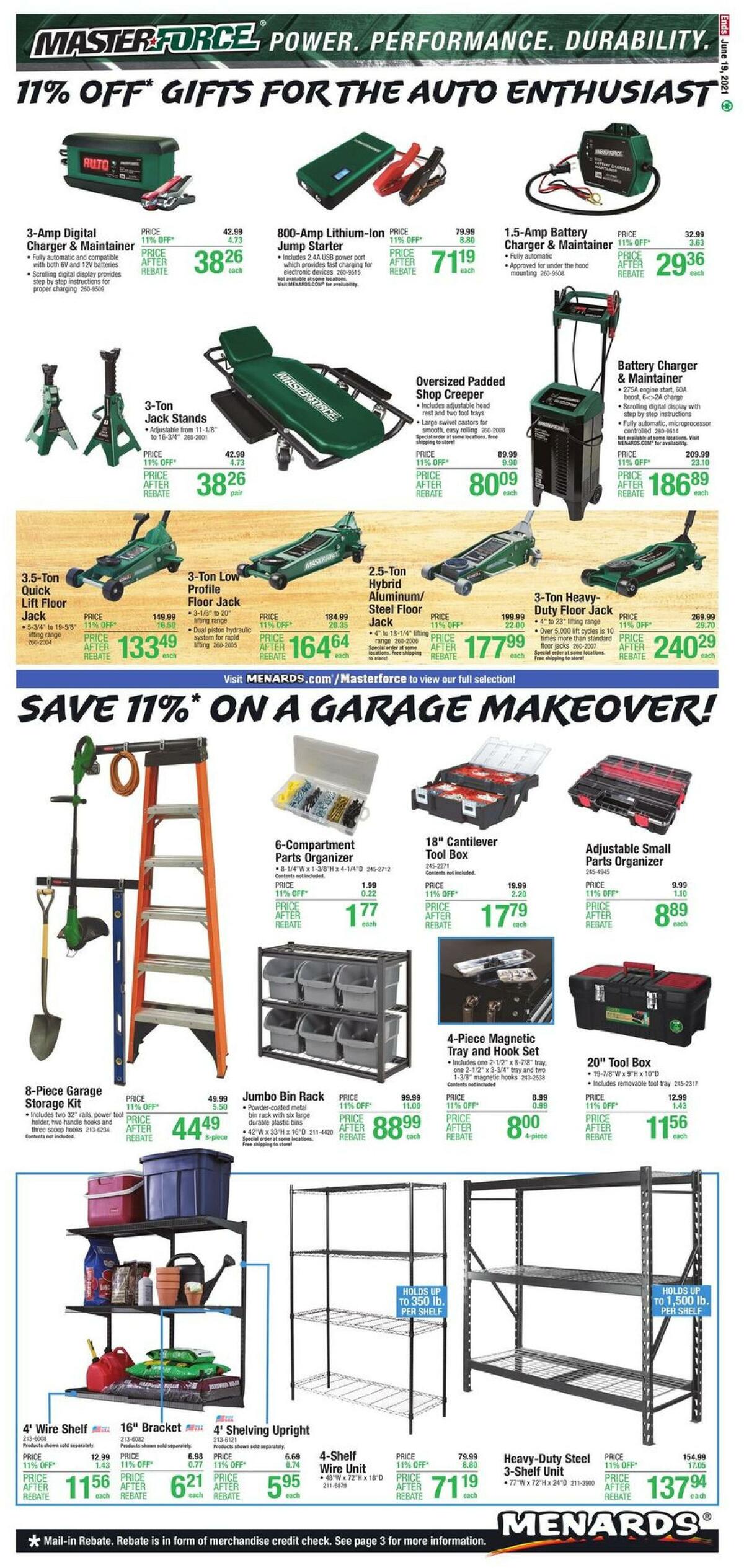 Menards Tools Weekly Ad from June 10