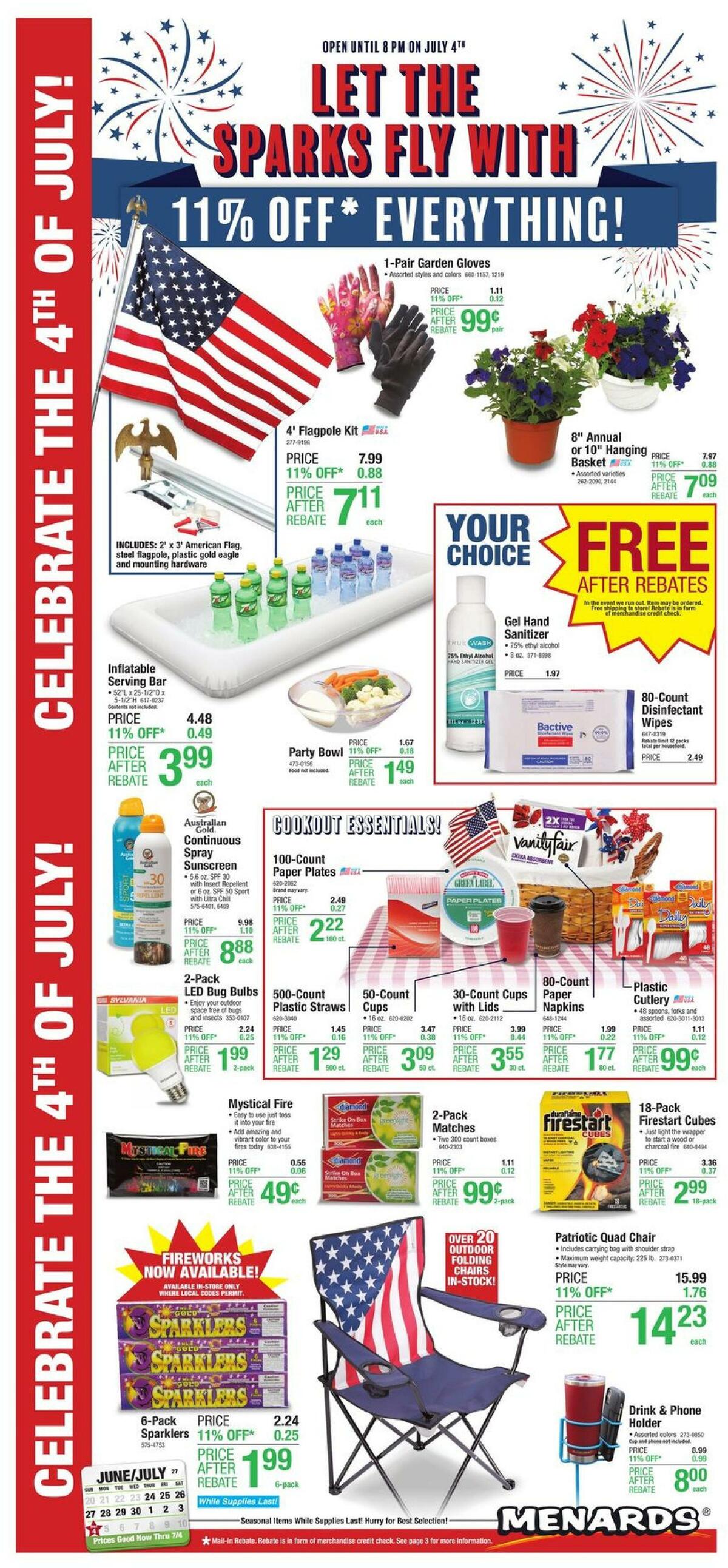 Menards 4TH OF JULY FUN! Weekly Ad from June 24