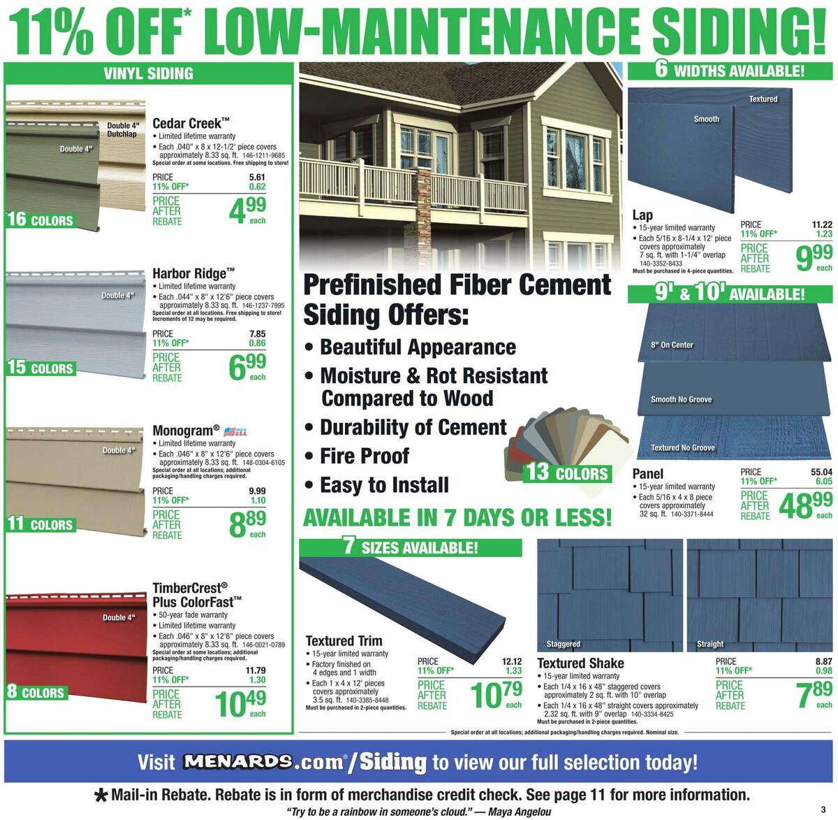 Menards Weekly Ad from August 12