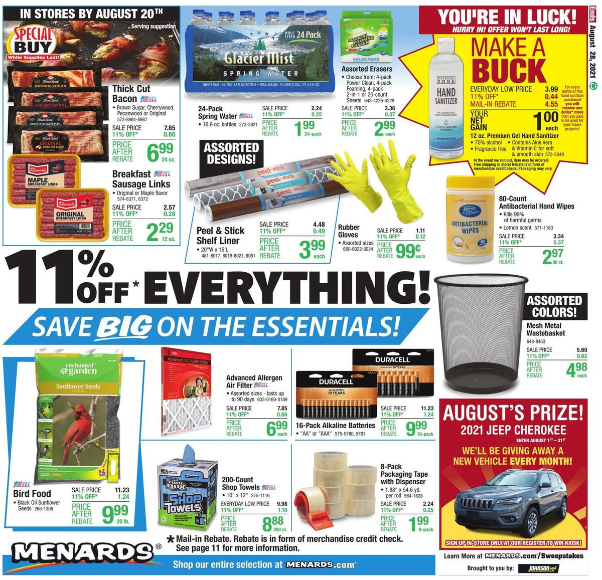 Menards Weekly Ad from August 19