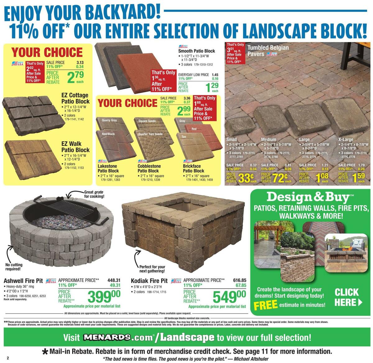 Menards Weekly Ad from August 26