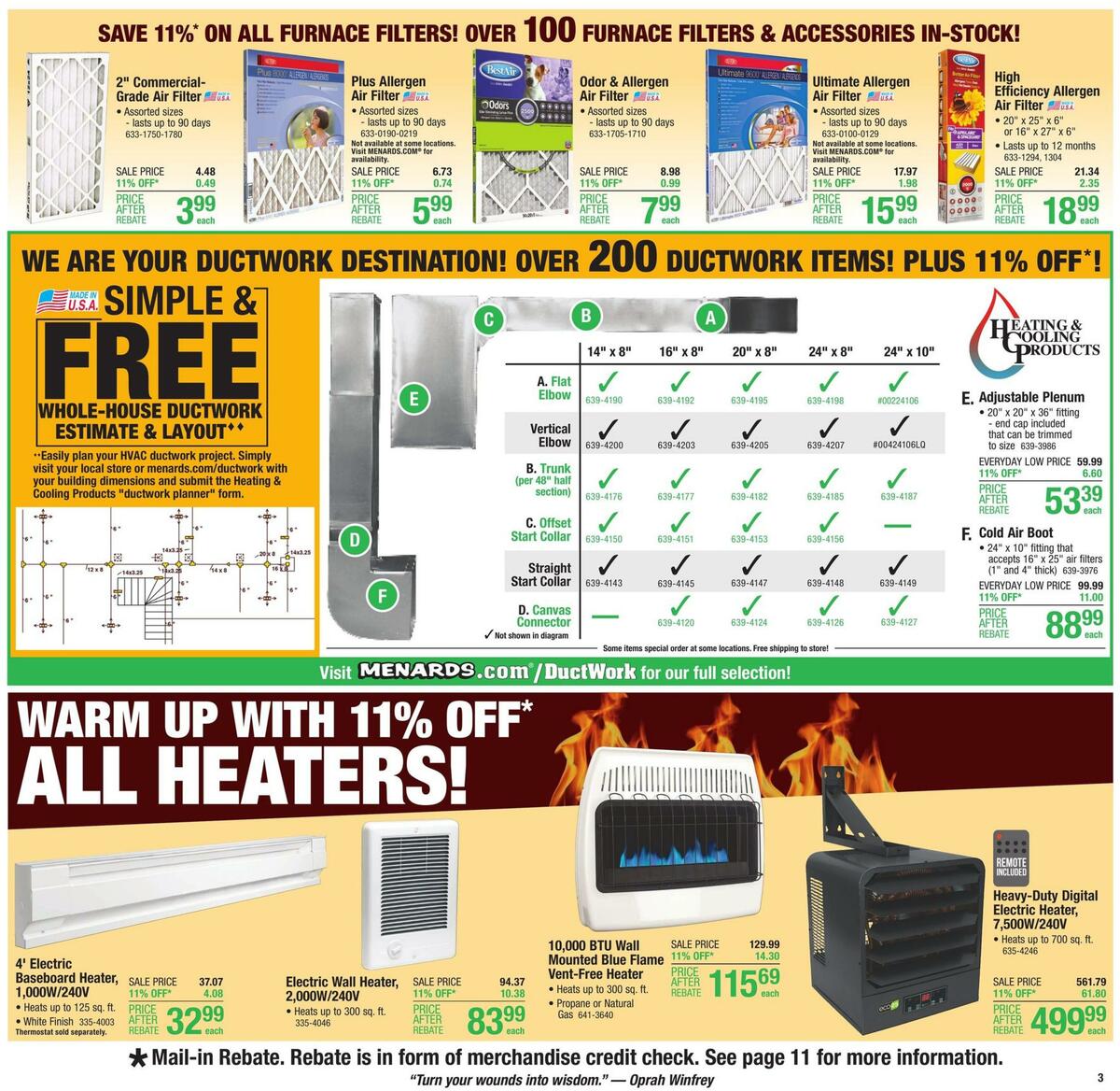 Menards Weekly Ad from September 9