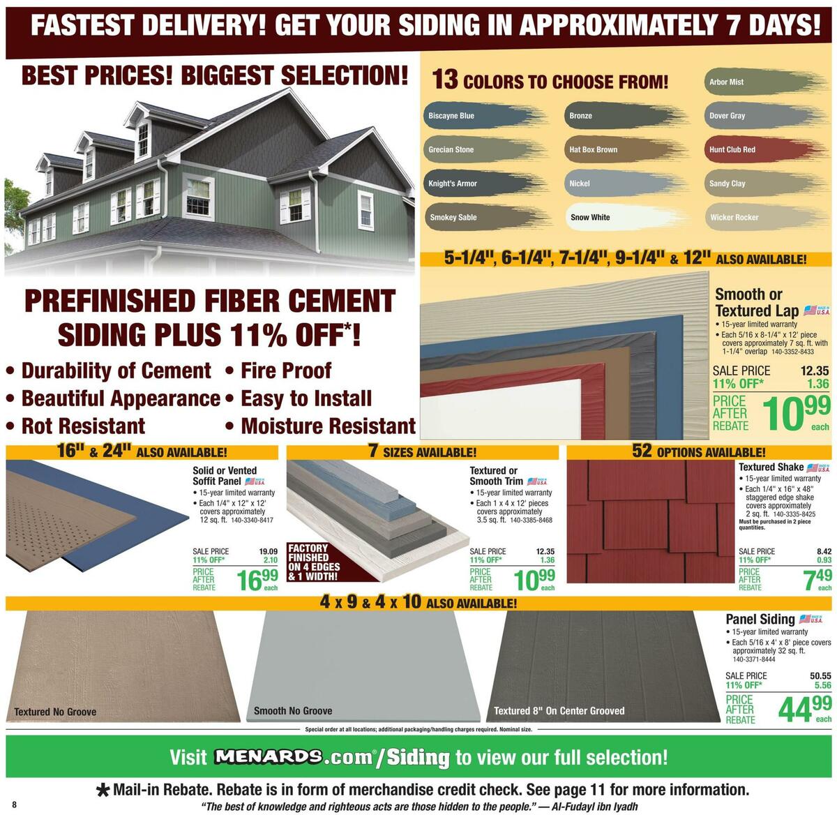 Menards Weekly Ad from September 9