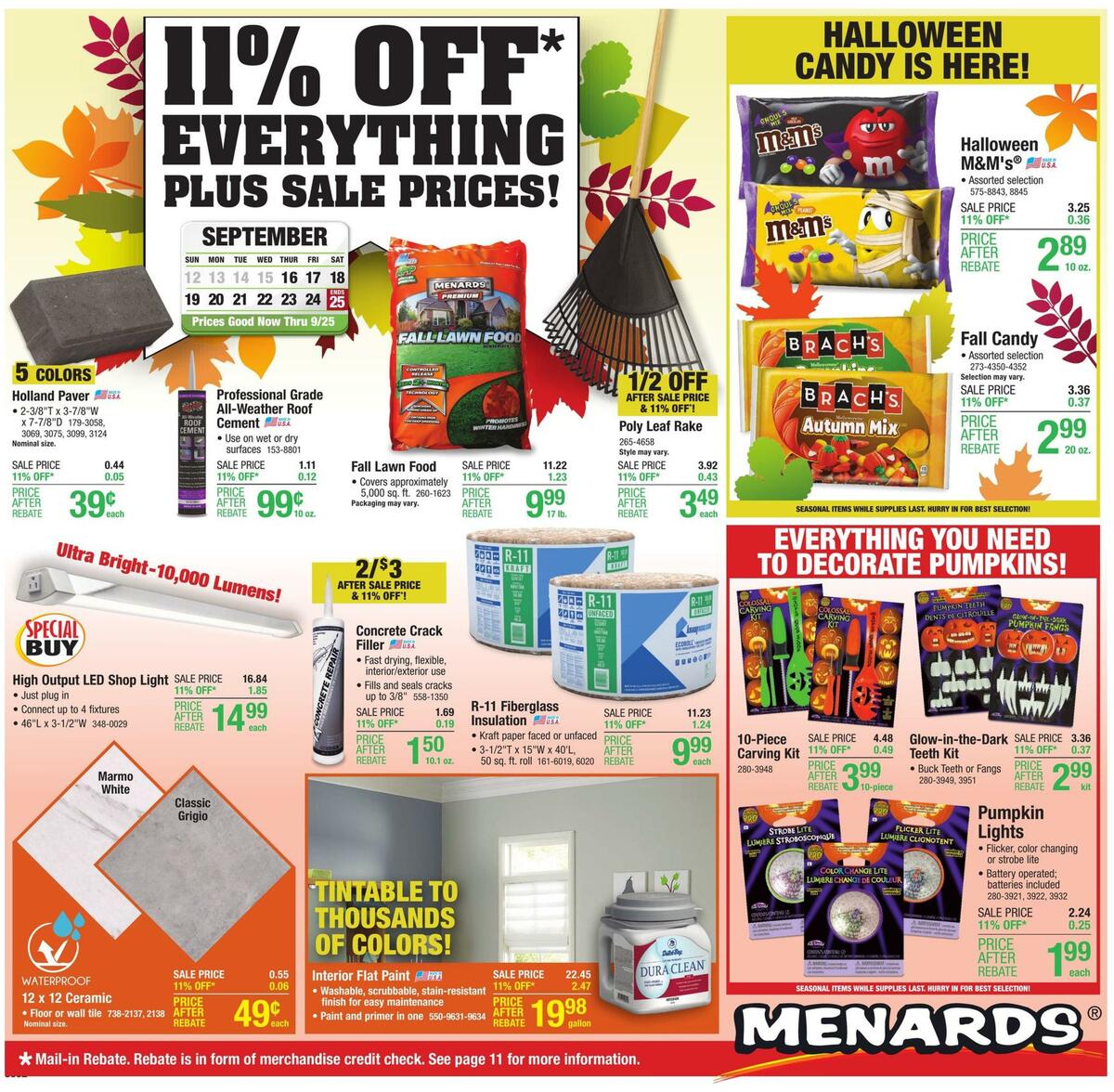 Menards Weekly Ad from September 16