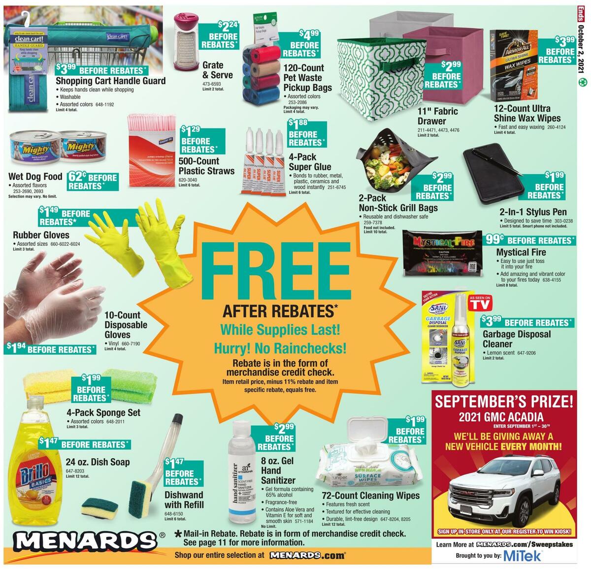 Menards Weekly Ad from September 23