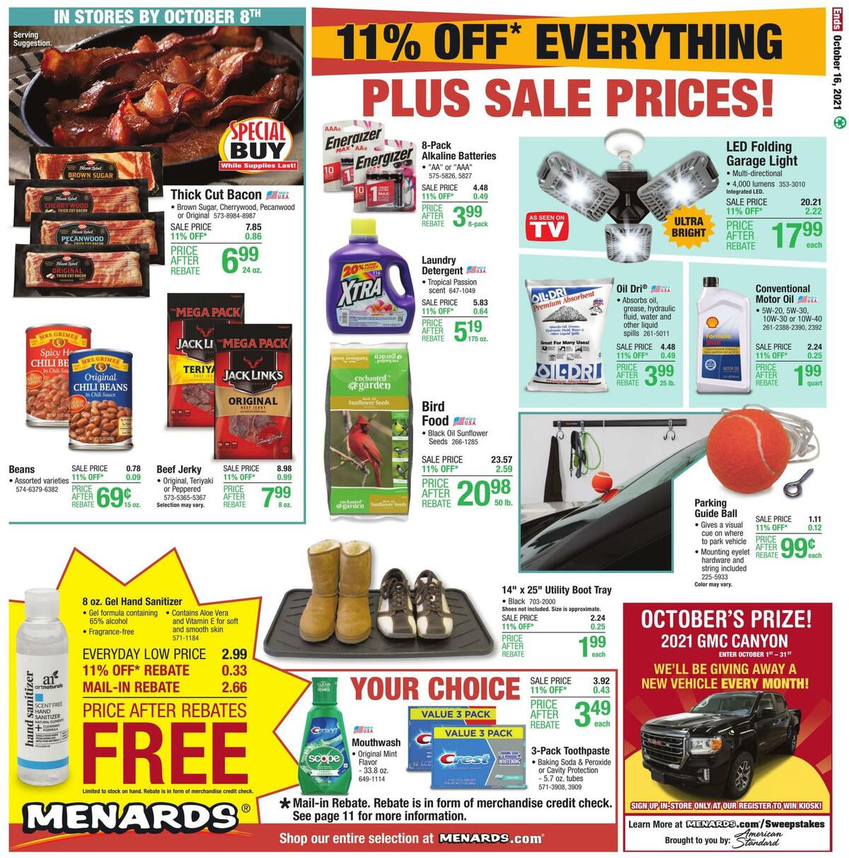 Menards Weekly Ad from October 7