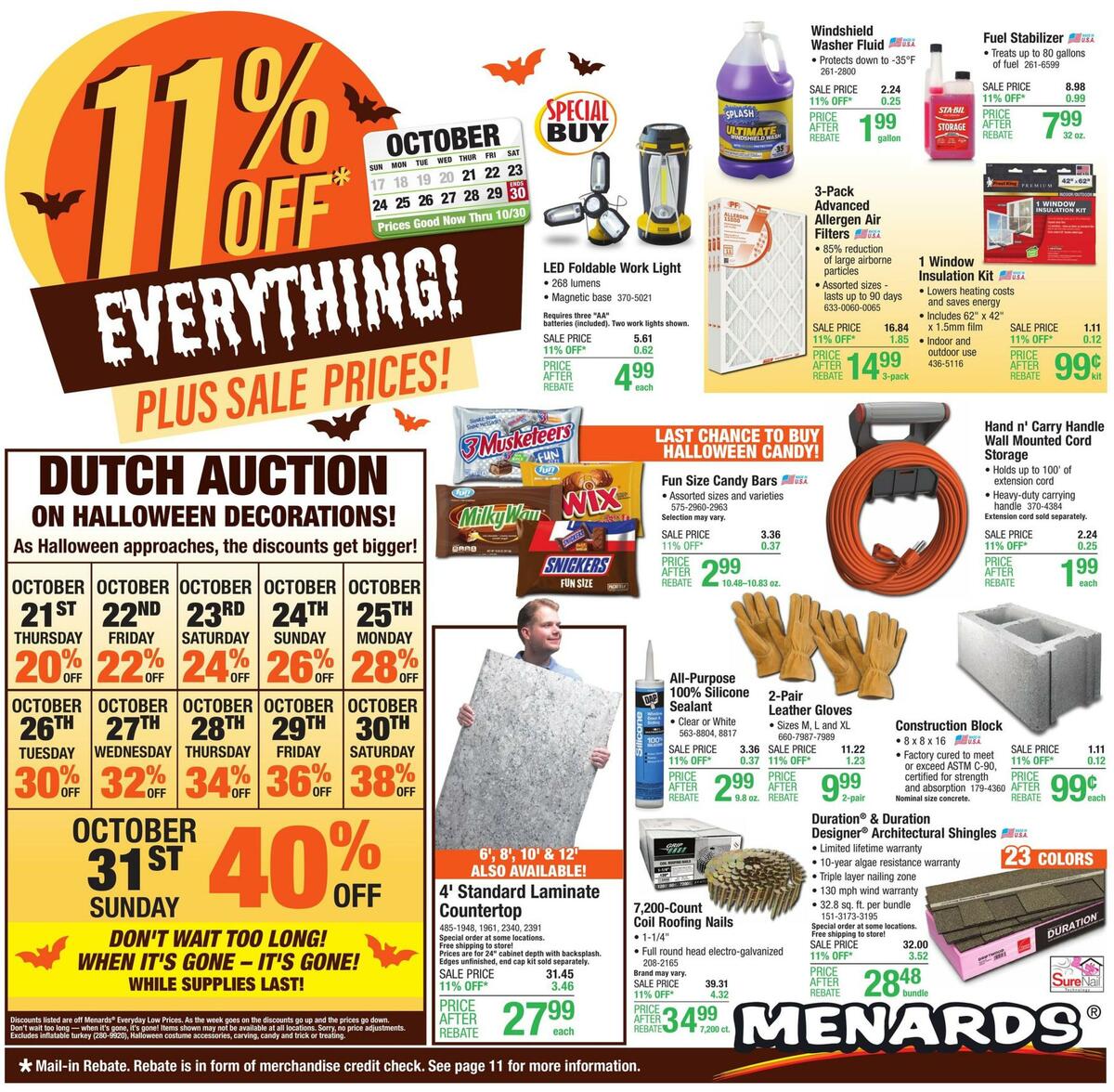 Menards Weekly Ad from October 21
