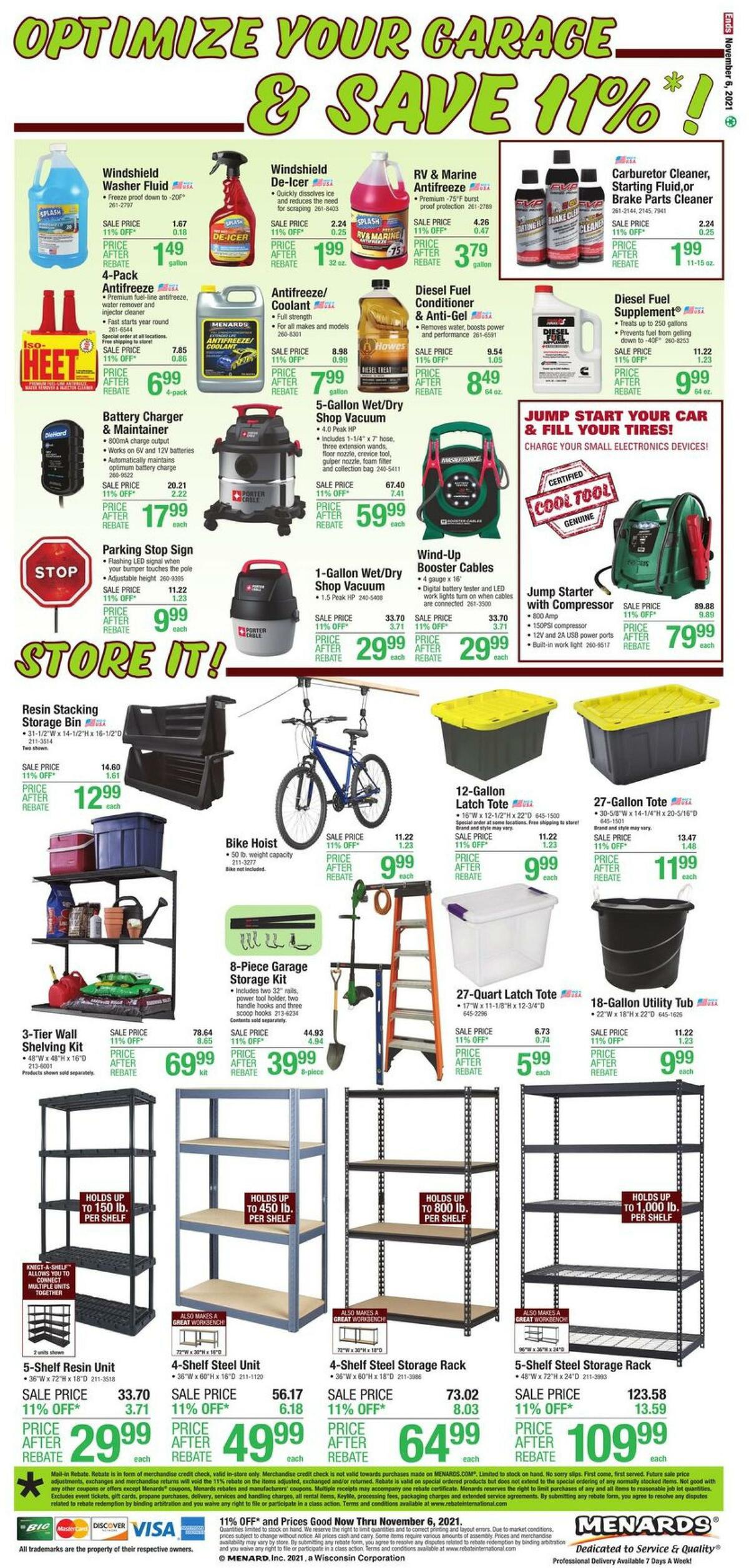 Menards Tools Weekly Ad from October 28