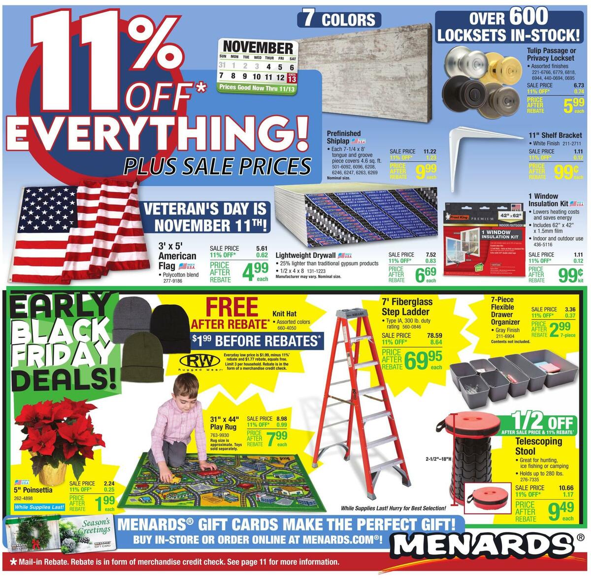 Menards Weekly Ad from November 3