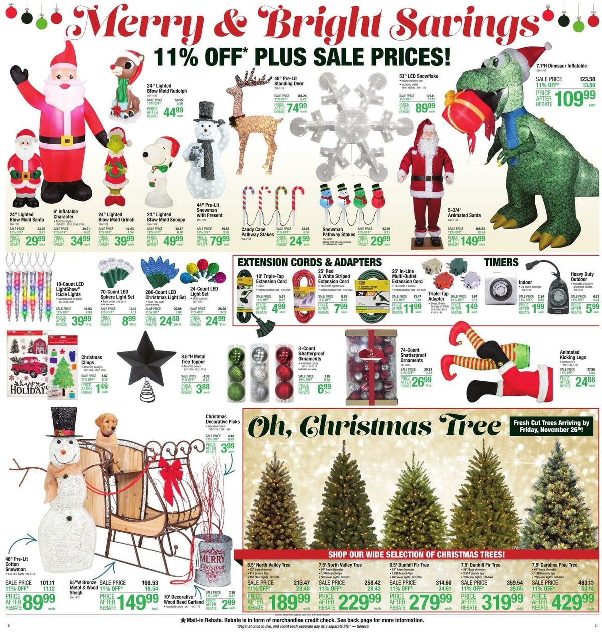 Menards Christmas Decor Weekly Ad from November 4