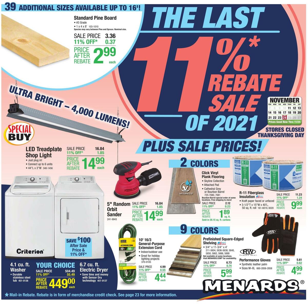 Menards Weekly Ad from November 11