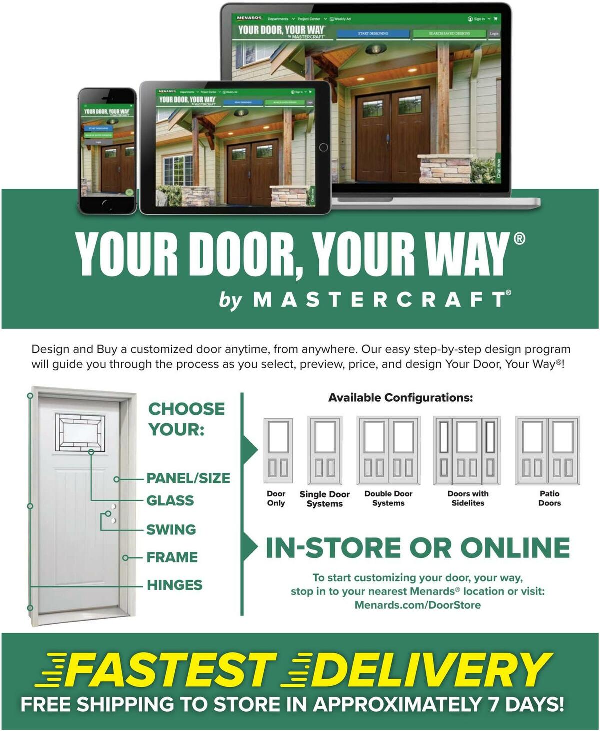 Menards Mastercraft 2022 Exterior Door Trends Weekly Ad from November 1