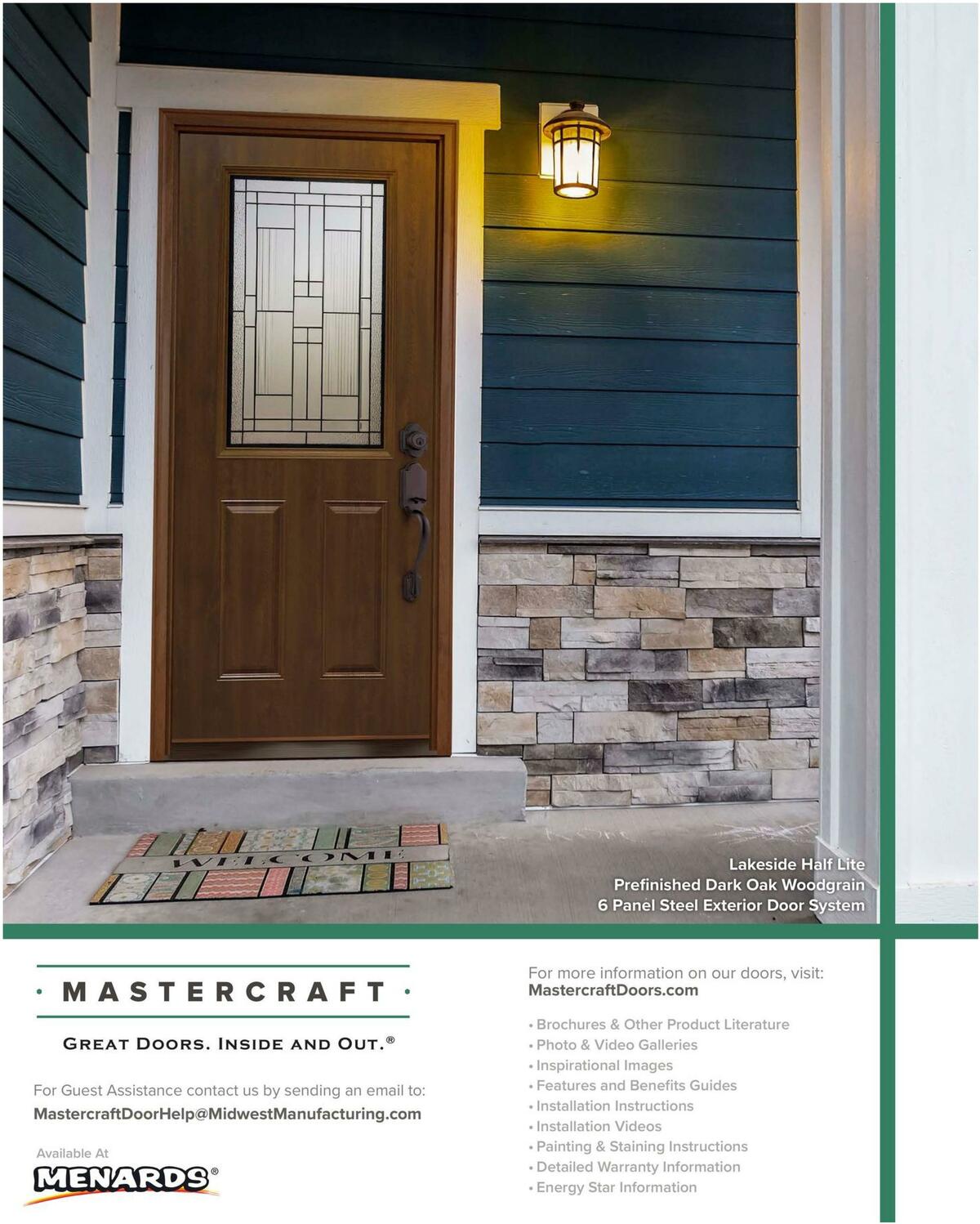 Menards Mastercraft 2022 Exterior Door Trends Weekly Ad from November 1