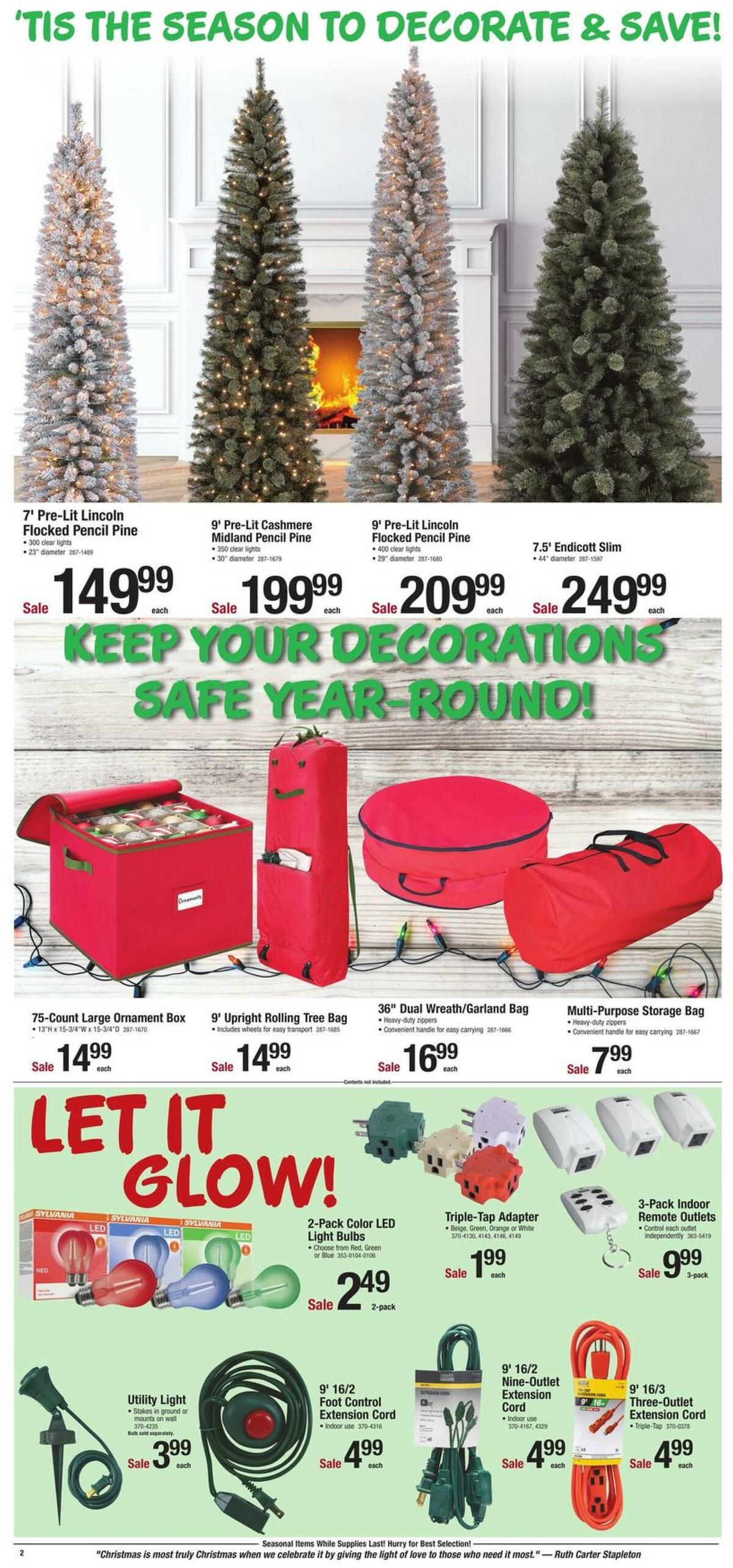 Menards Christmas Gifts & Decor Weekly Ad from December 3