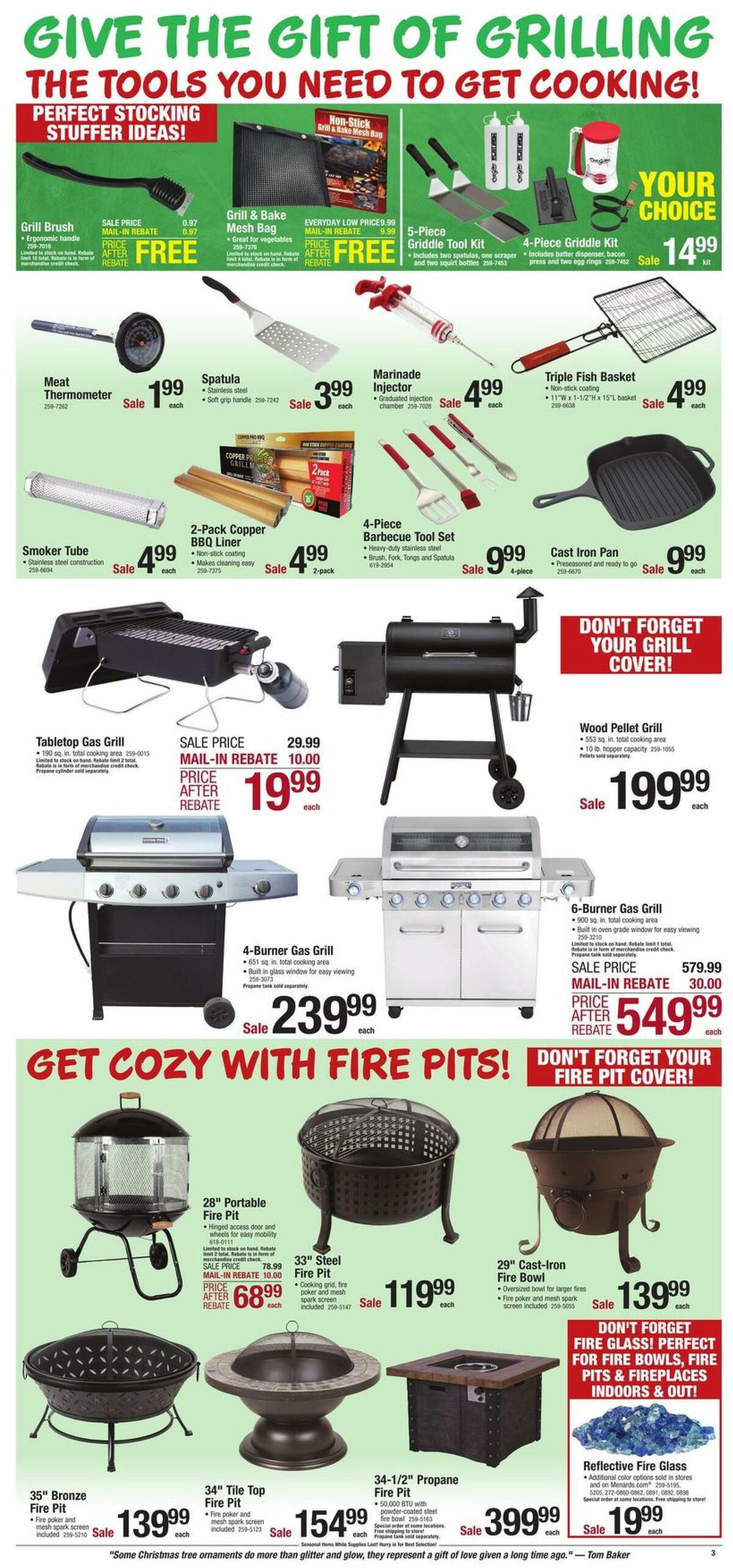 Menards Christmas Gifts & Decor Weekly Ad from December 3
