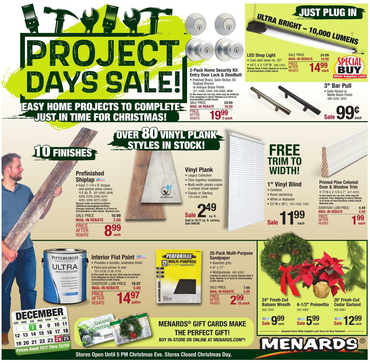 Menards Weekly Ad from December 7