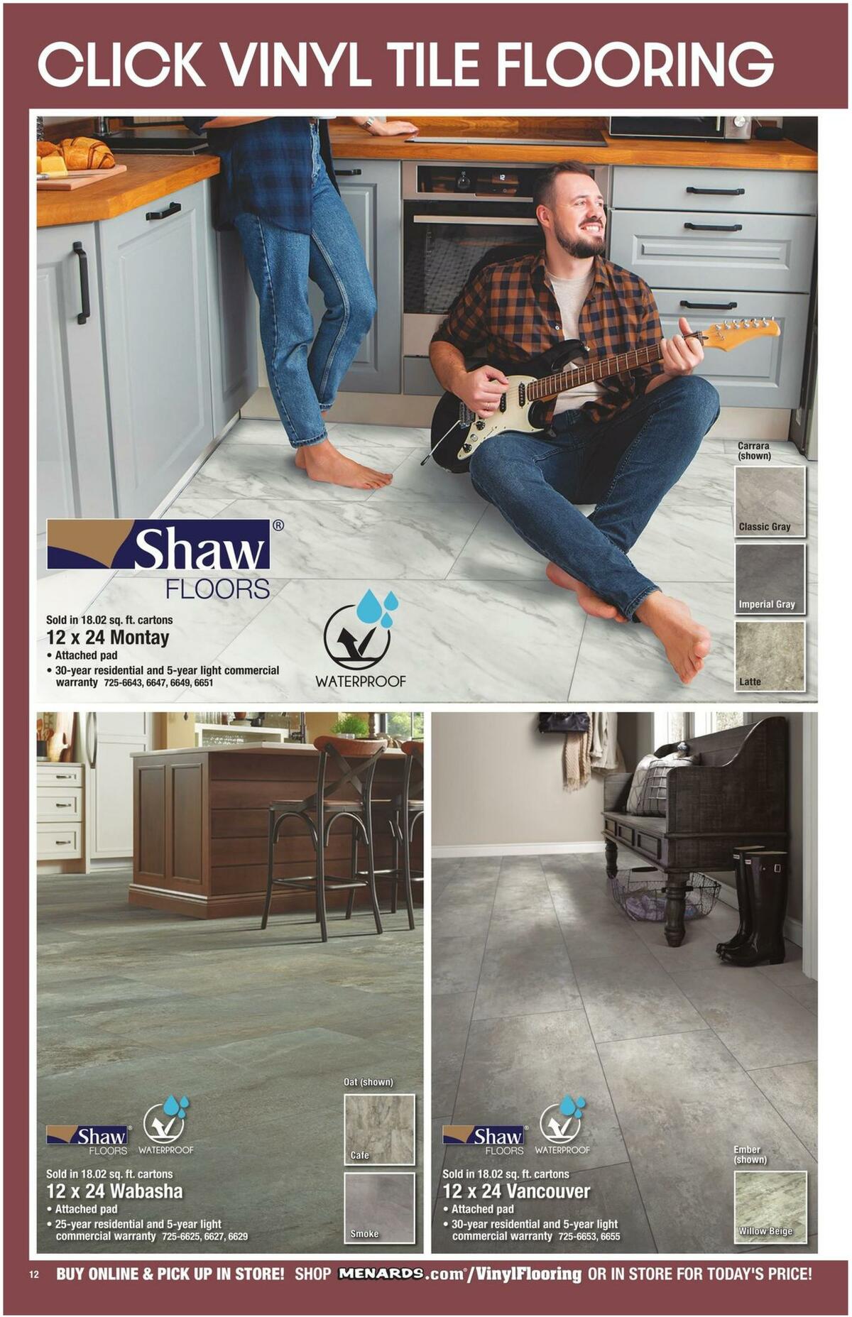 Menards Floor Coverings Catalog Weekly Ad from December 15