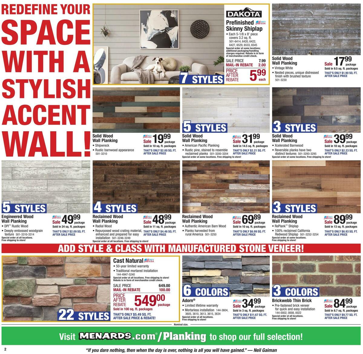 Menards Weekly Ad from January 26
