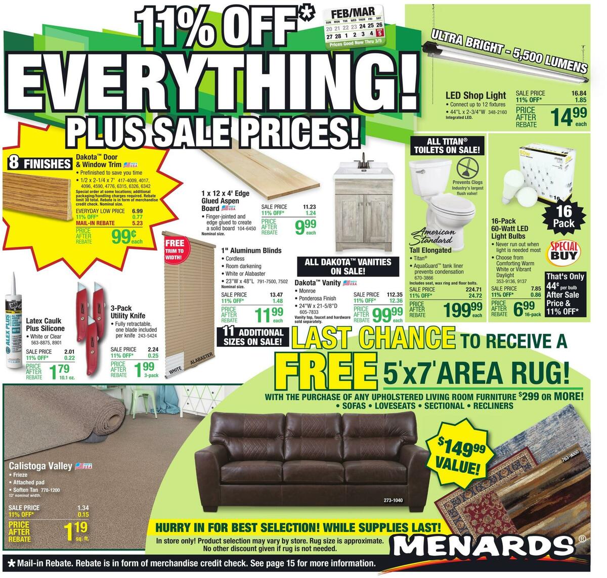 Menards Weekly Ad from February 23