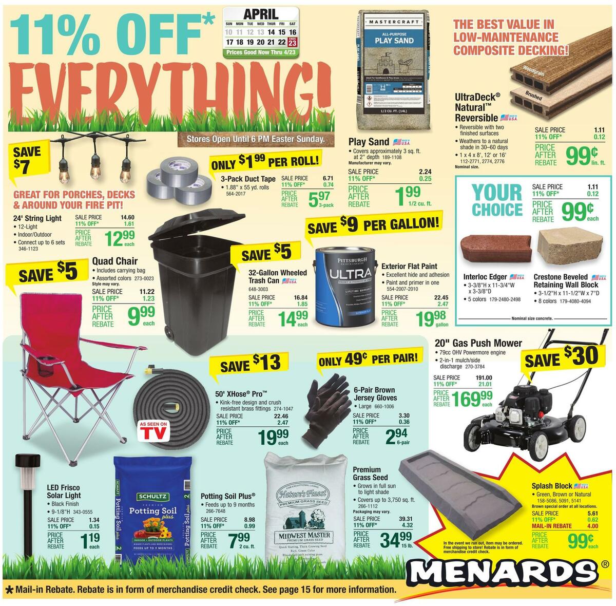 Menards Weekly Ad from April 14