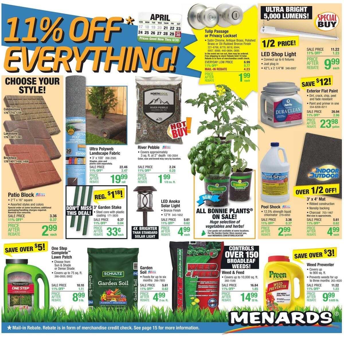 Menards Weekly Ad from April 20